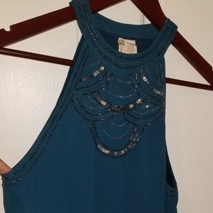 Teal halter top